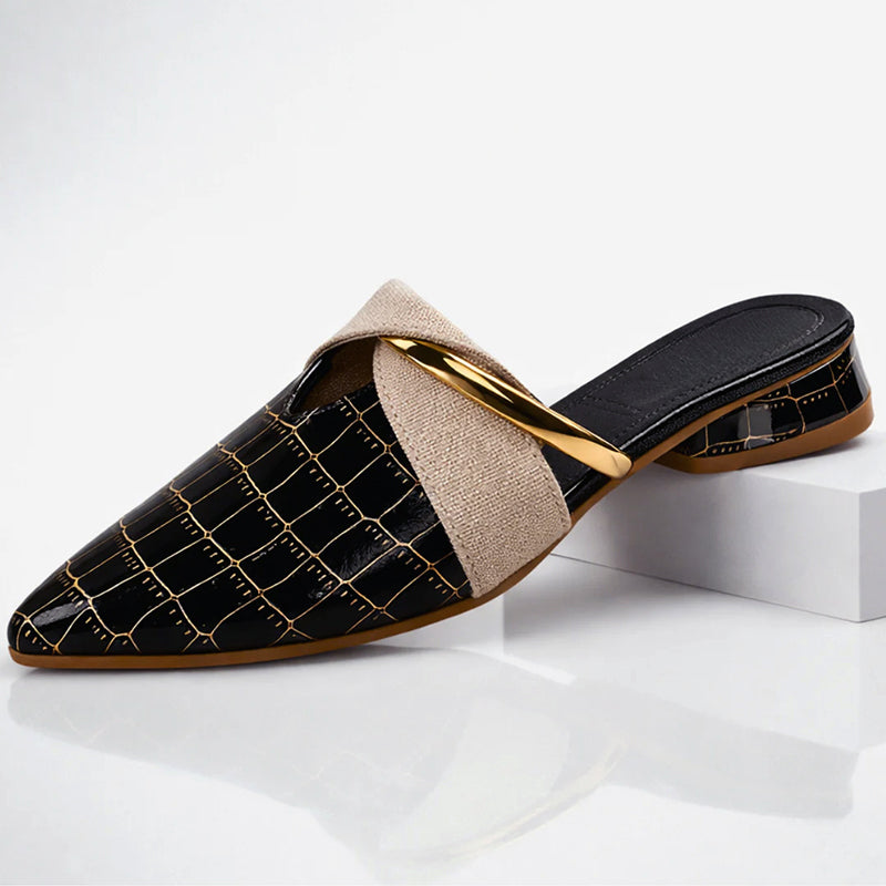 Women's Mules Pointed-Toe with Block Heel | Backless