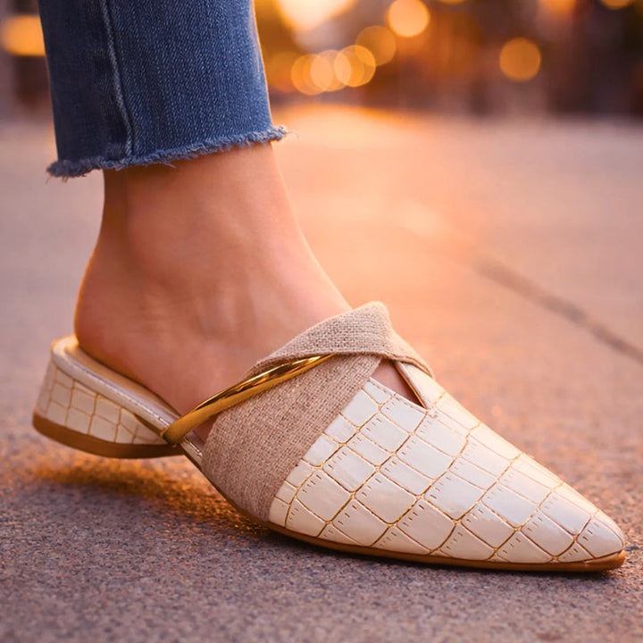 Women's Mules Pointed-Toe with Block Heel | Backless