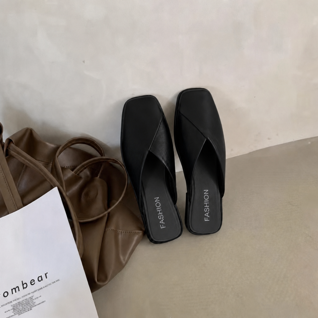 Women's Mules with Square Toe | Slip-On