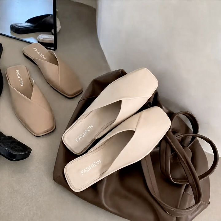 Women's Mules with Square Toe | Slip-On