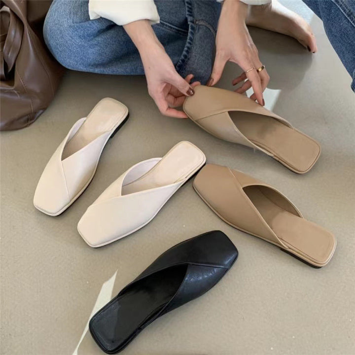 Women's Mules with Square Toe | Slip-On