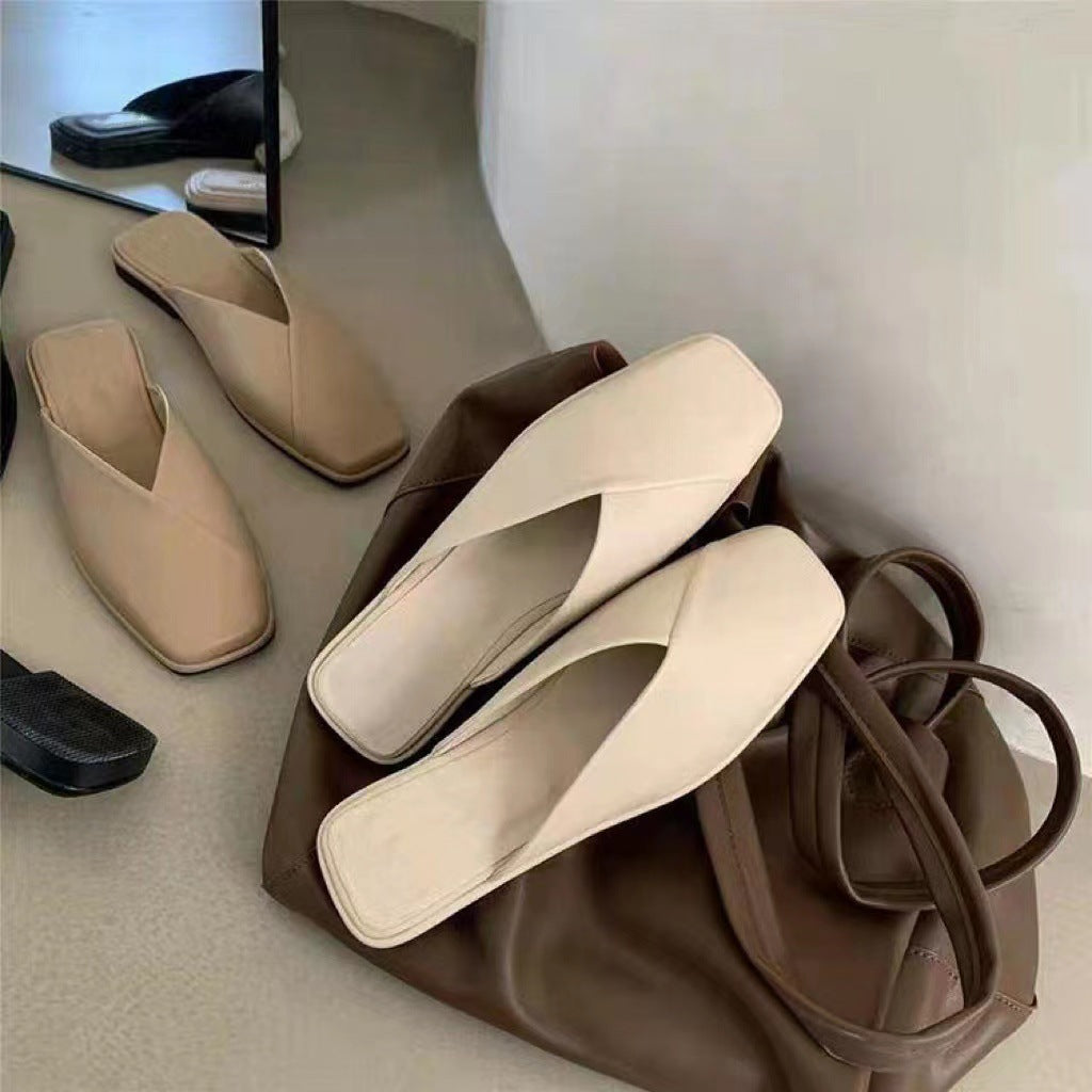 Women's Mules with Square Toe | Slip-On