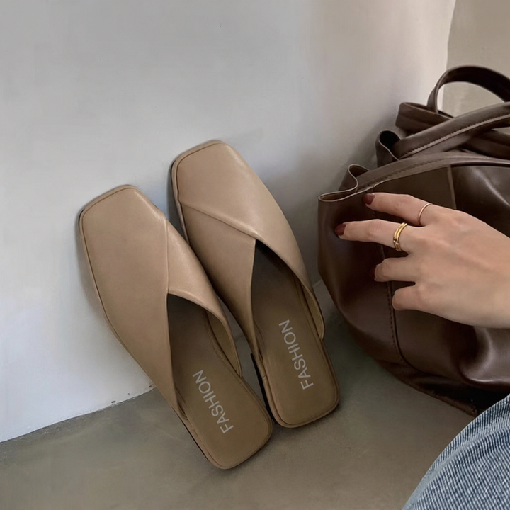 Women's Mules with Square Toe | Slip-On