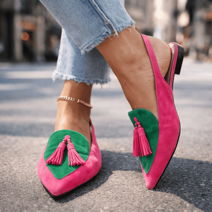 Women's Mules with Tassel Detail | Slingback