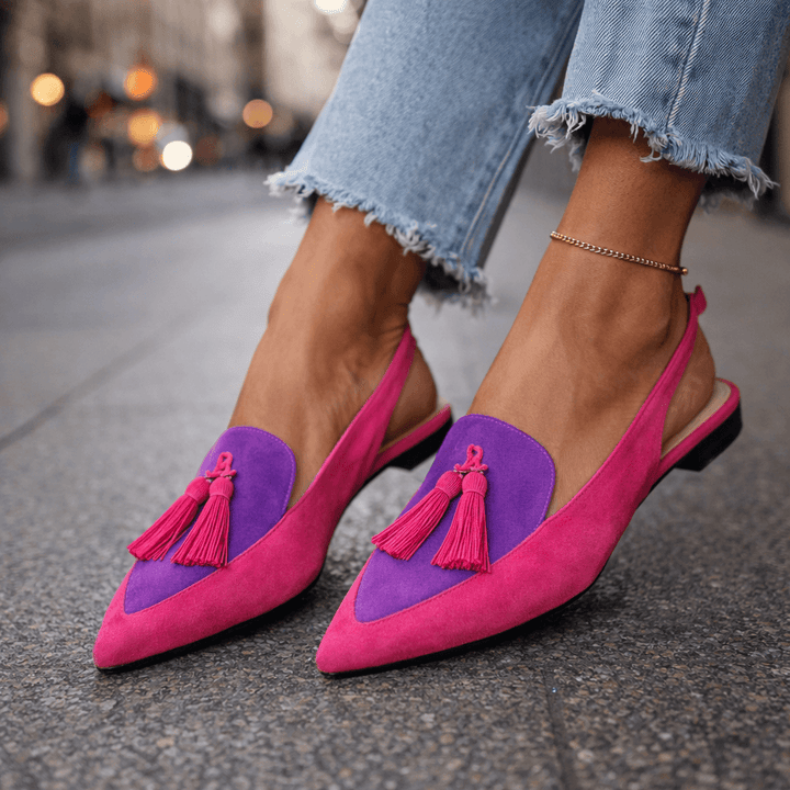 Women's Mules with Tassel Detail | Slingback