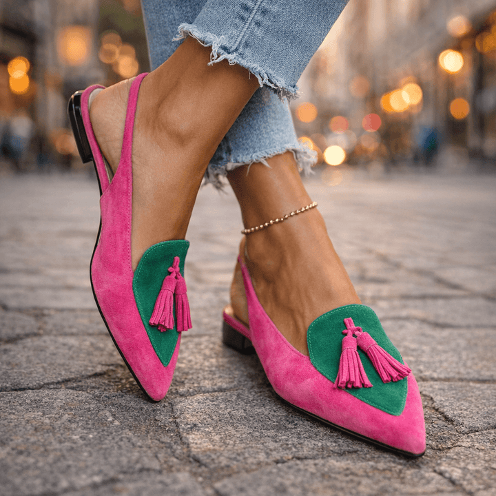 Women's Mules with Tassel Detail | Slingback