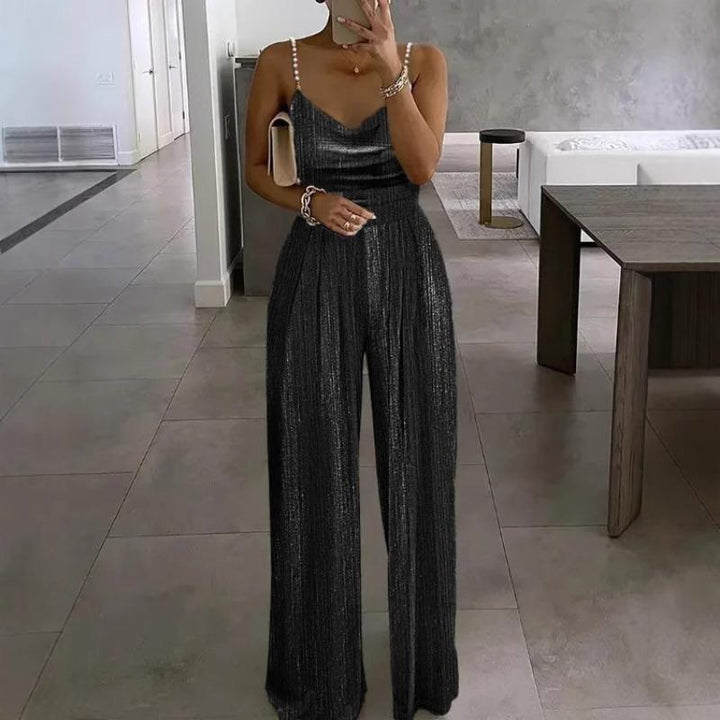 Women’s News Years Outfit Jumpsuit with Cowl Neck | Wide Leg