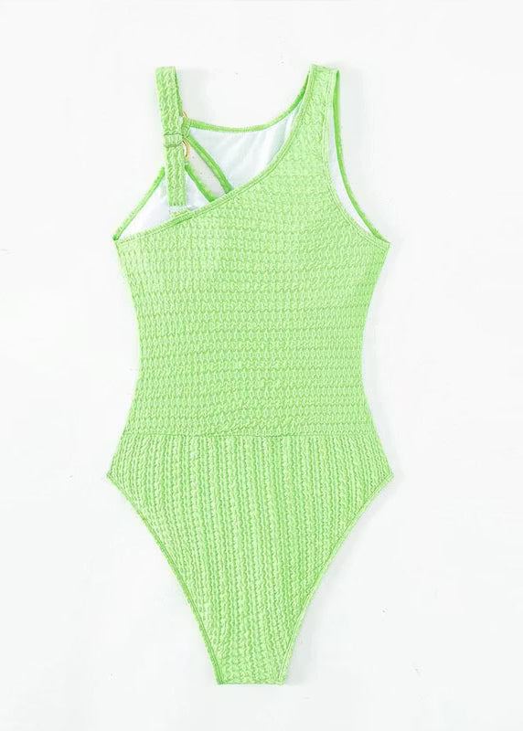 Women's One Piece Swimsuit with Cutout Neck | Textured