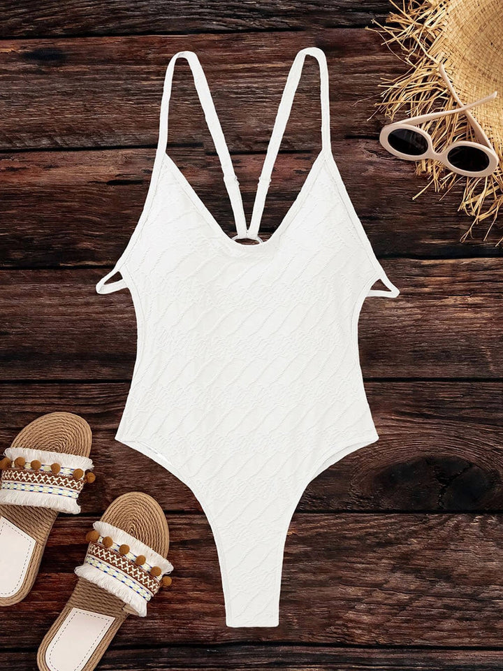 Women's One Piece Swimwear with Cross Strap Back | Summer