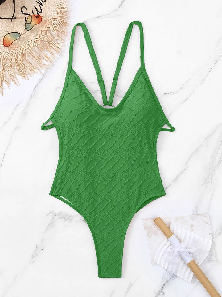 Women's One Piece Swimwear with Cross Strap Back | Summer