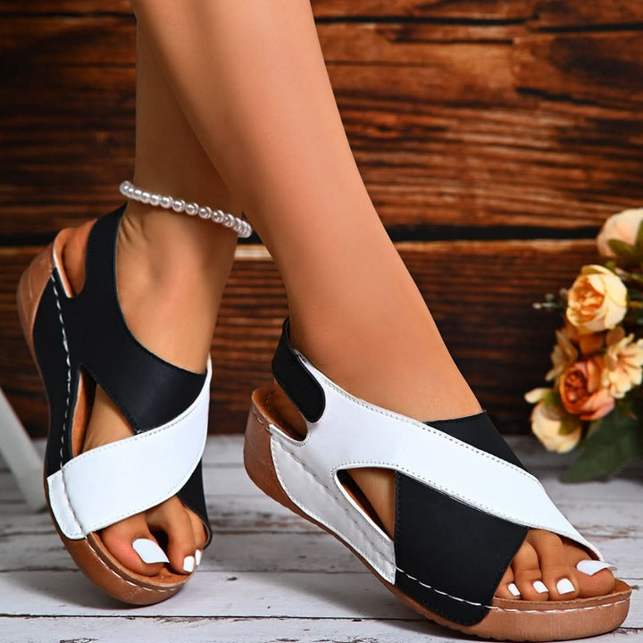 Women's Open Toe Wedges with Criss-Cross | Platform