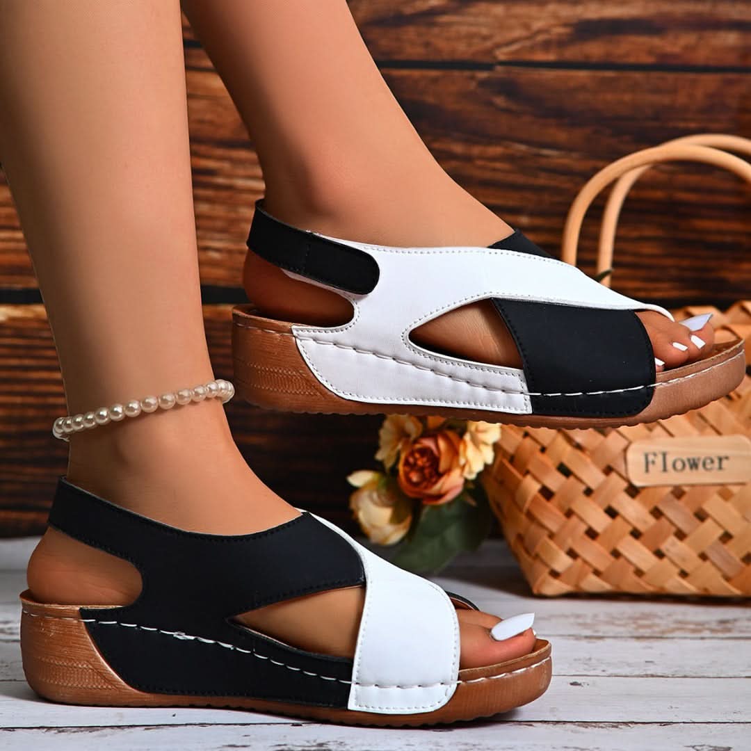 Women's Open Toe Wedges with Criss-Cross | Platform