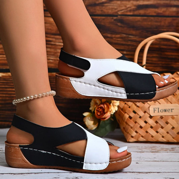 Women's Open Toe Wedges with Criss-Cross | Platform