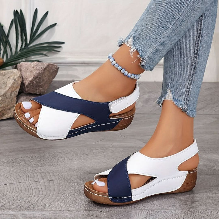 Women's Open Toe Wedges with Criss-Cross | Platform