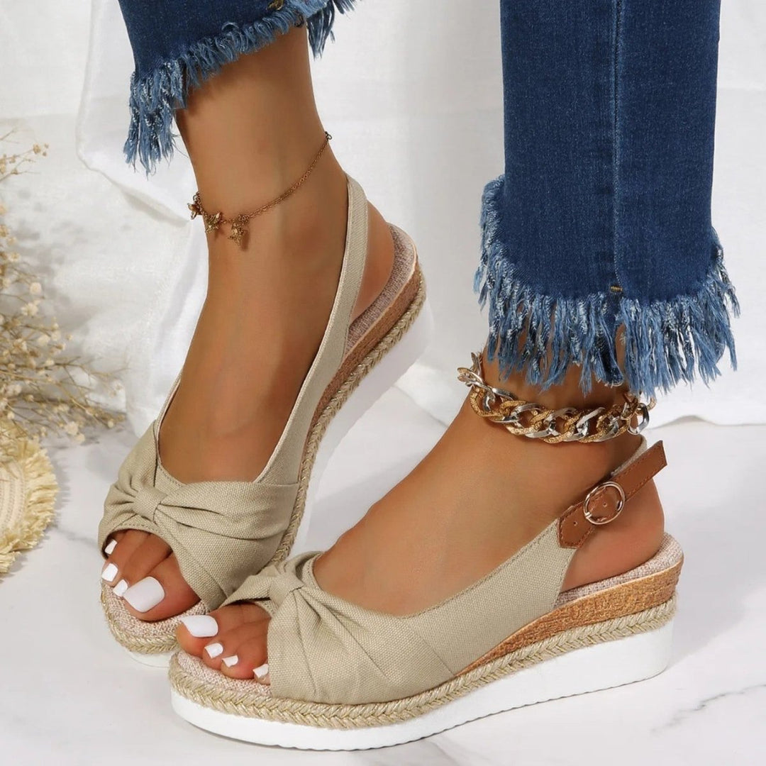 Women's Open Toe Wedges with Slingback | Espadrille