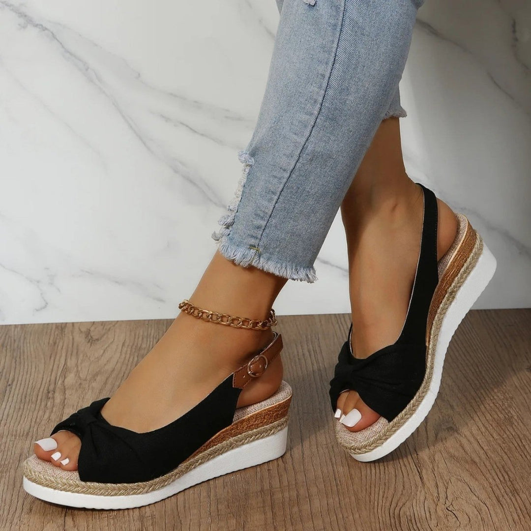 Women's Open Toe Wedges with Slingback | Espadrille