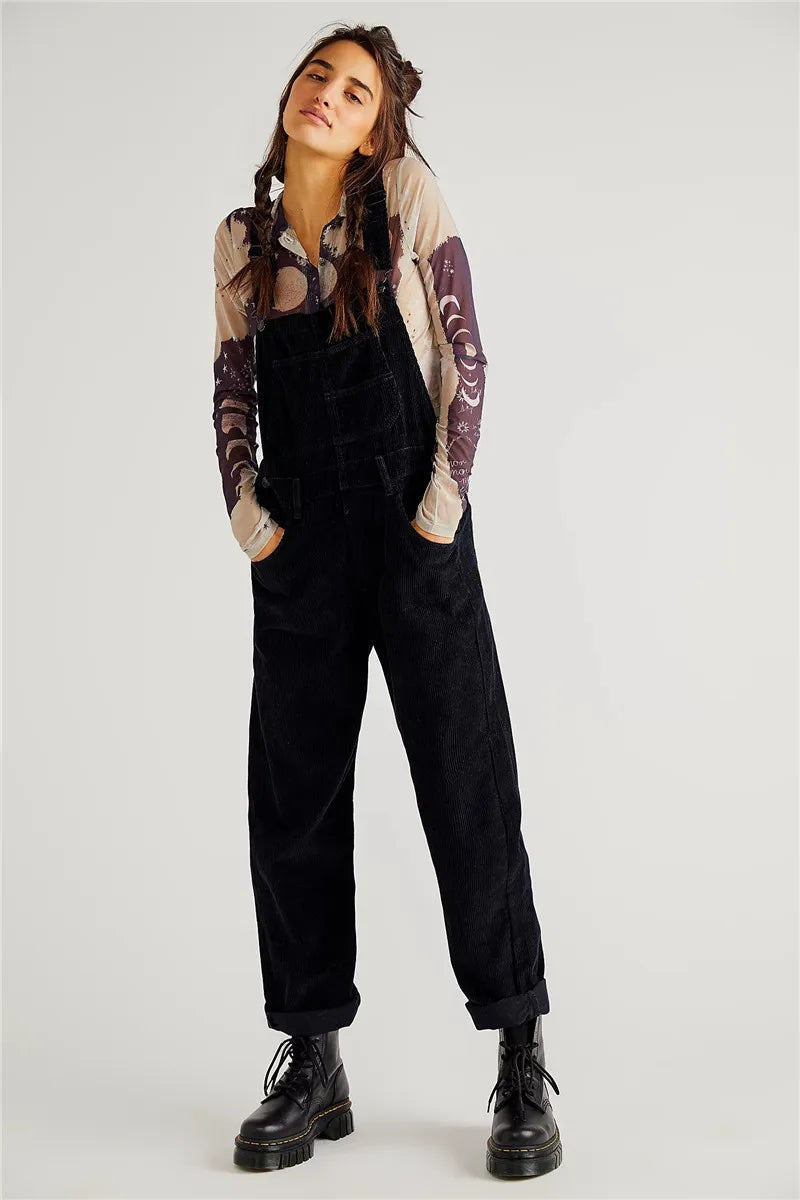 Women's Overalls with Bib Front & Multi Pockets | Relaxed Fit