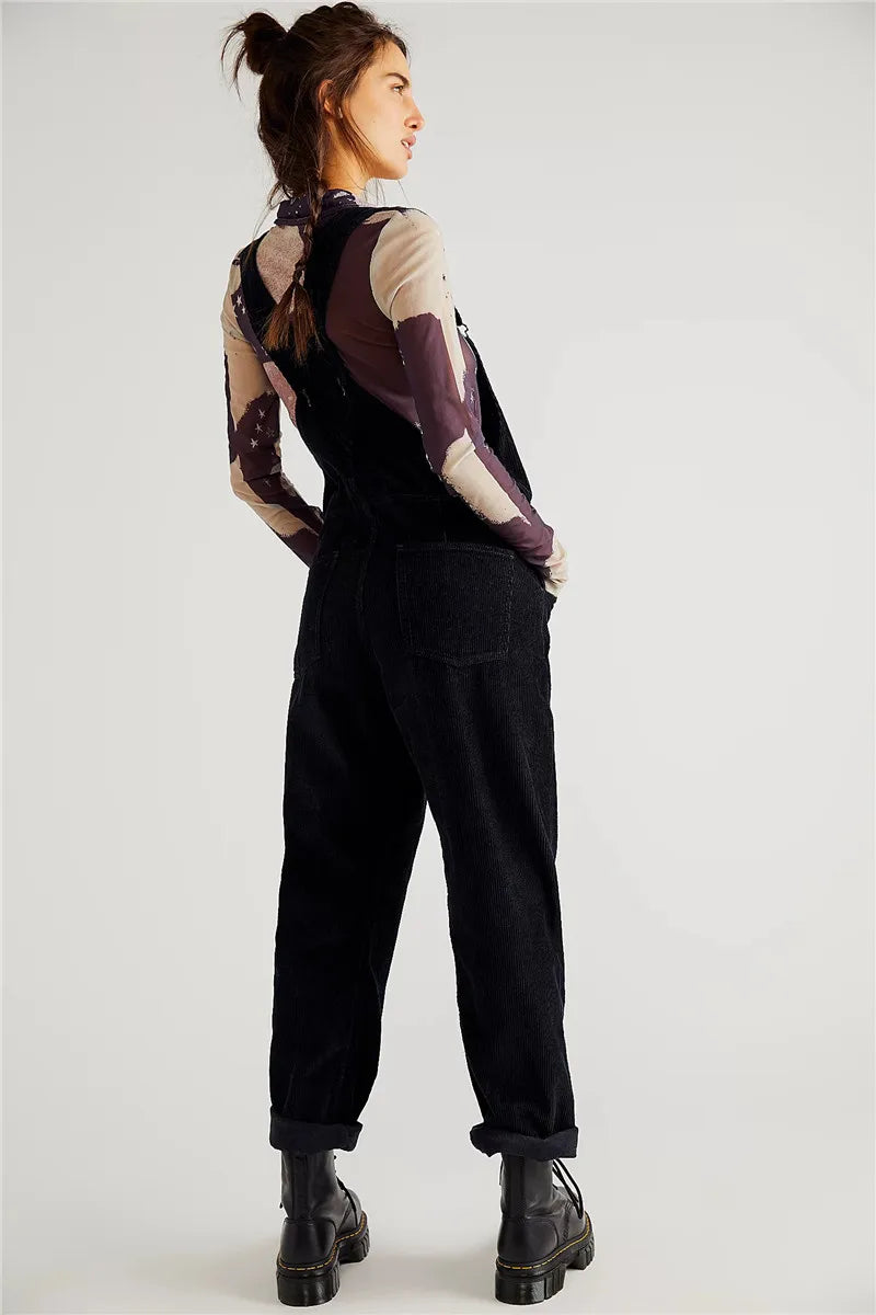 Women's Overalls with Bib Front & Multi Pockets | Relaxed Fit