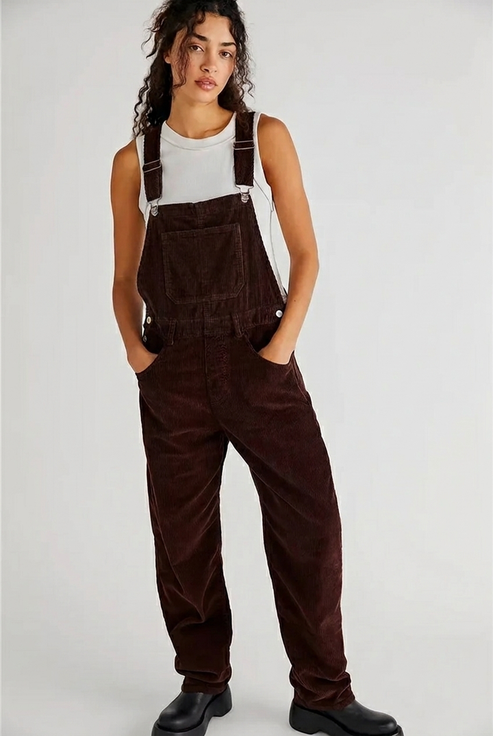 Women's Overalls with Bib Front & Multi Pockets | Relaxed Fit