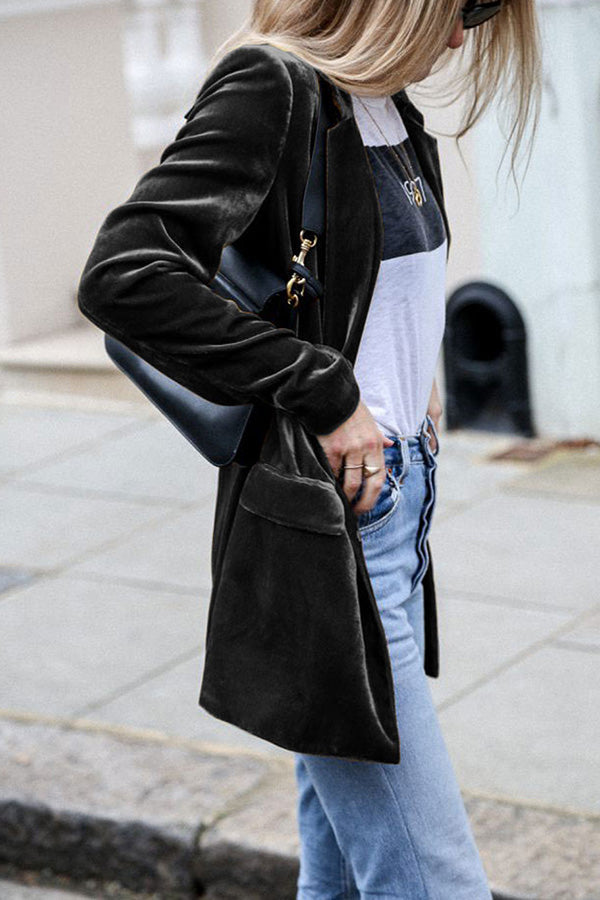 Women's Oversized Blazer with Flap Detail | Casual