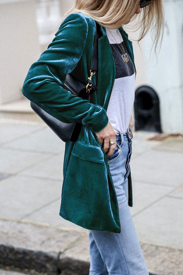 Women's Oversized Blazer with Flap Detail | Casual