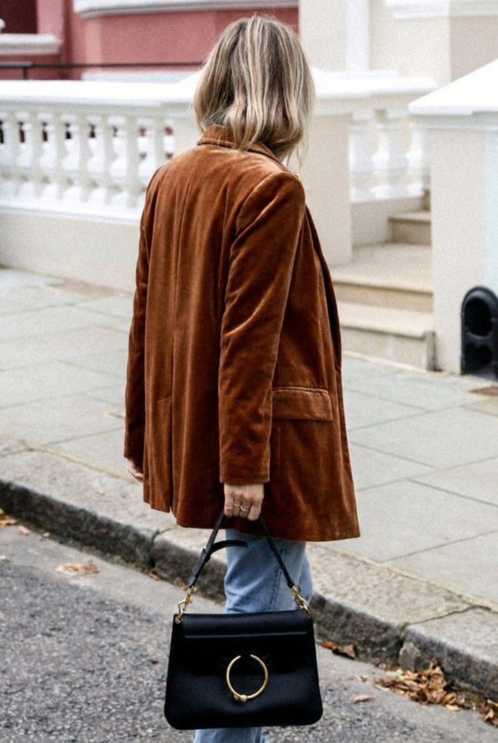 Women's Oversized Blazer with Flap Pockets | Casual