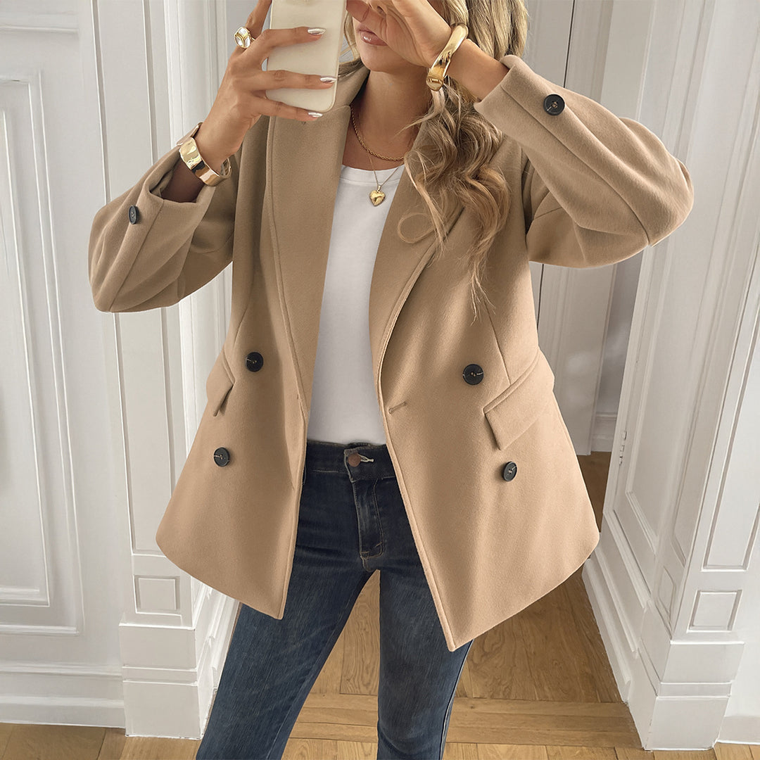 Women's Oversized Blazer with Flap Pockets | Lapel
