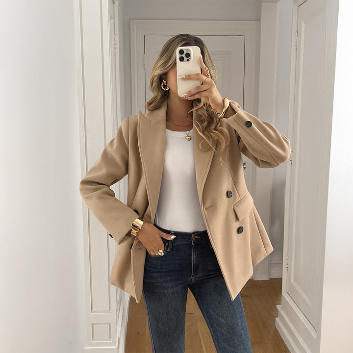 Women's Oversized Blazer with Flap Pockets | Lapel