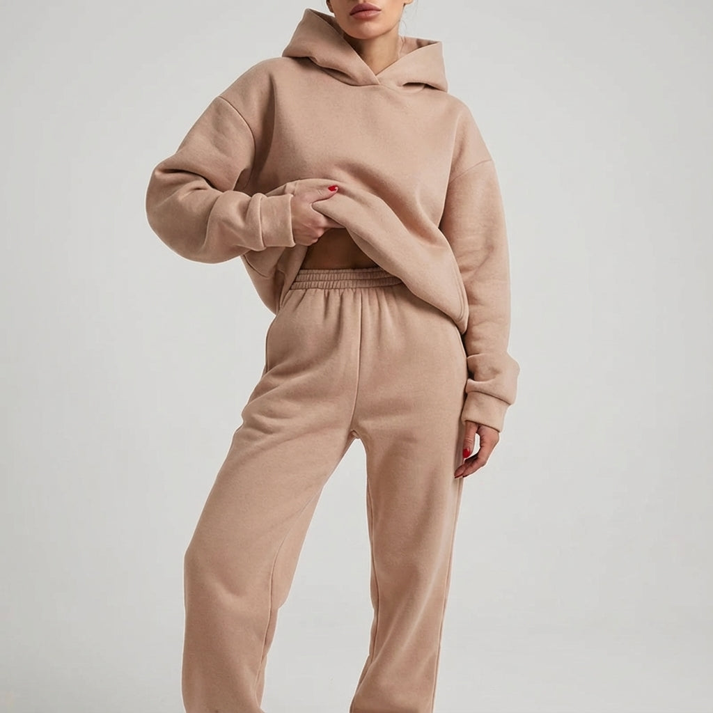 Women's Oversized Tracksuit with Hoodie | Two-Piece Set