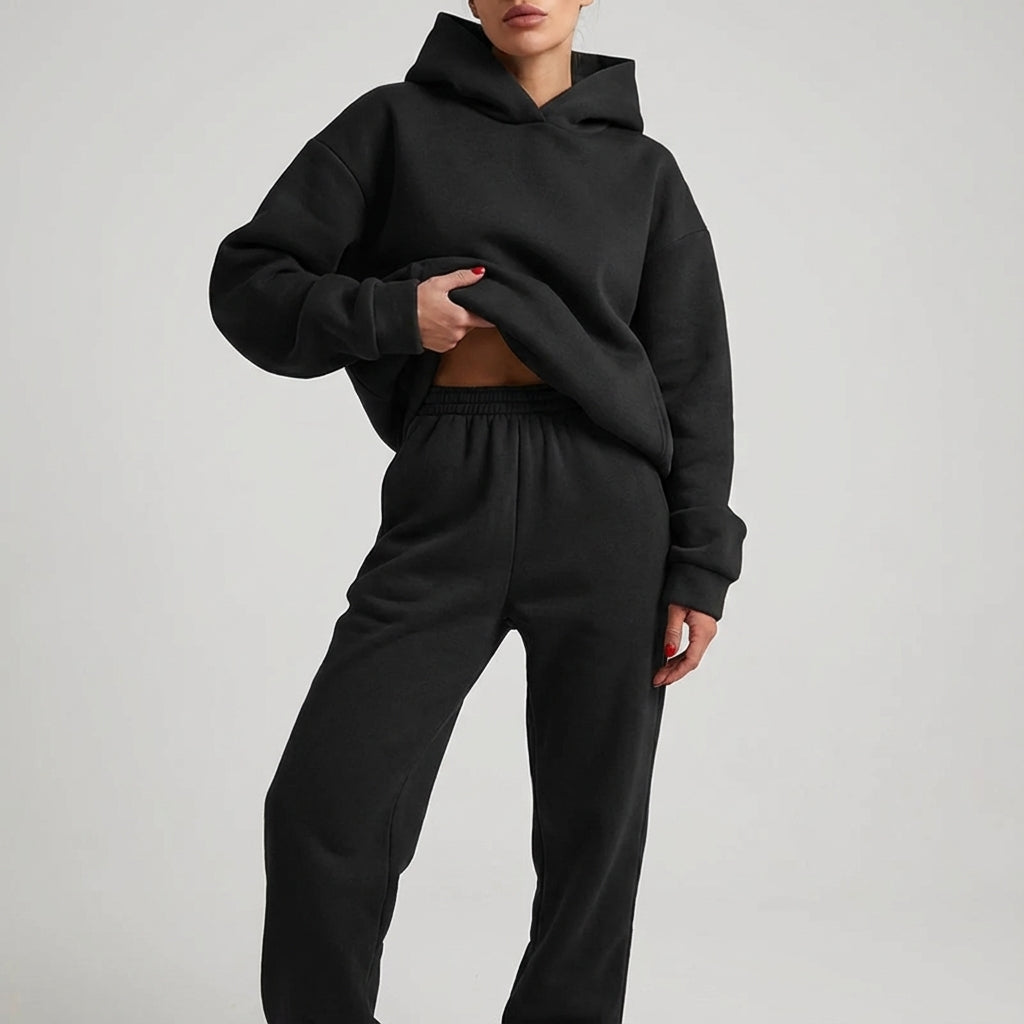 Women's Oversized Tracksuit with Hoodie | Two-Piece Set