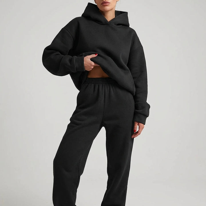 Women's Oversized Tracksuit with Hoodie | Two-Piece Set
