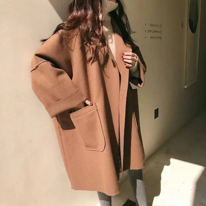 Women's Oversized Trench Coat with Pockets | Lapel