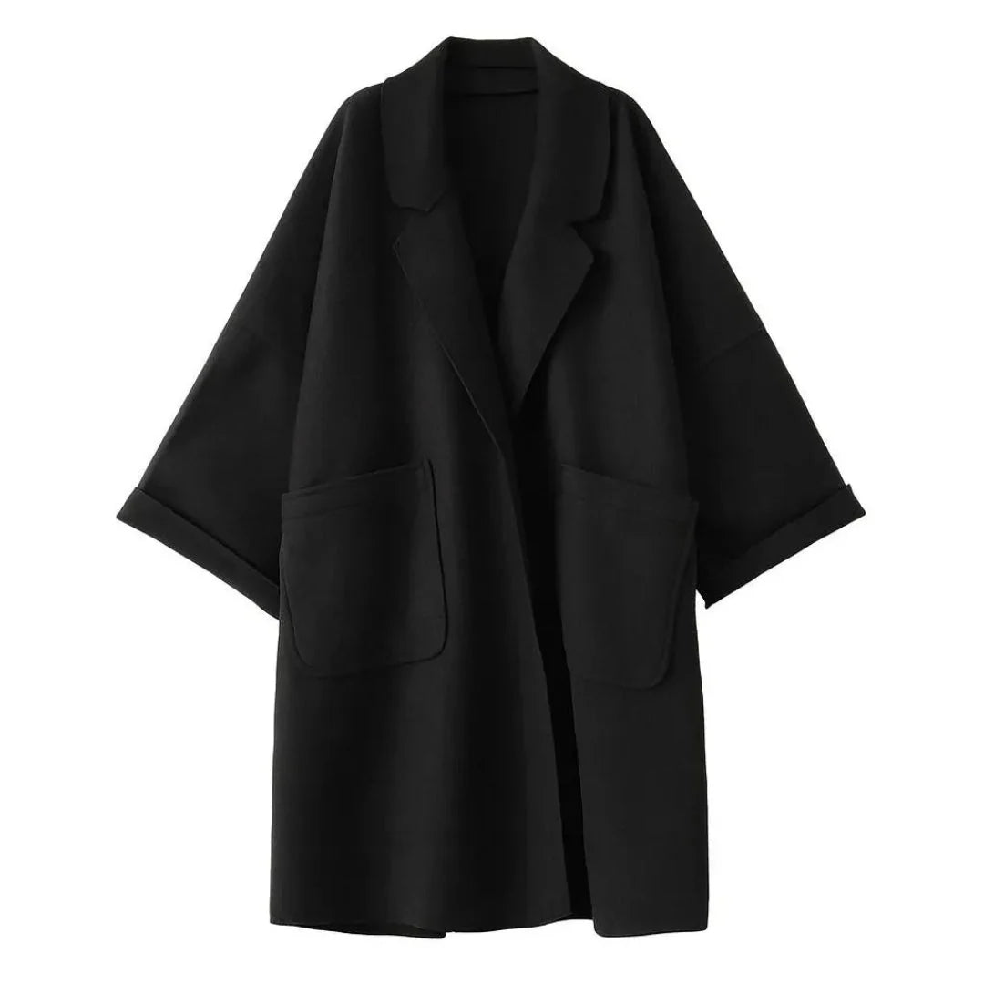Women's Oversized Trench Coat with Pockets | Lapel
