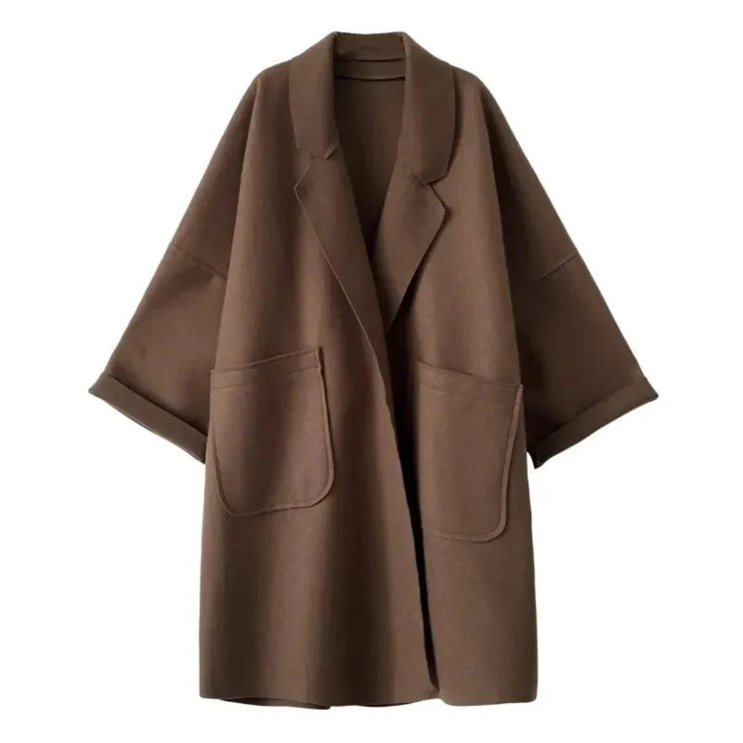Women's Oversized Trench Coat with Pockets | Lapel