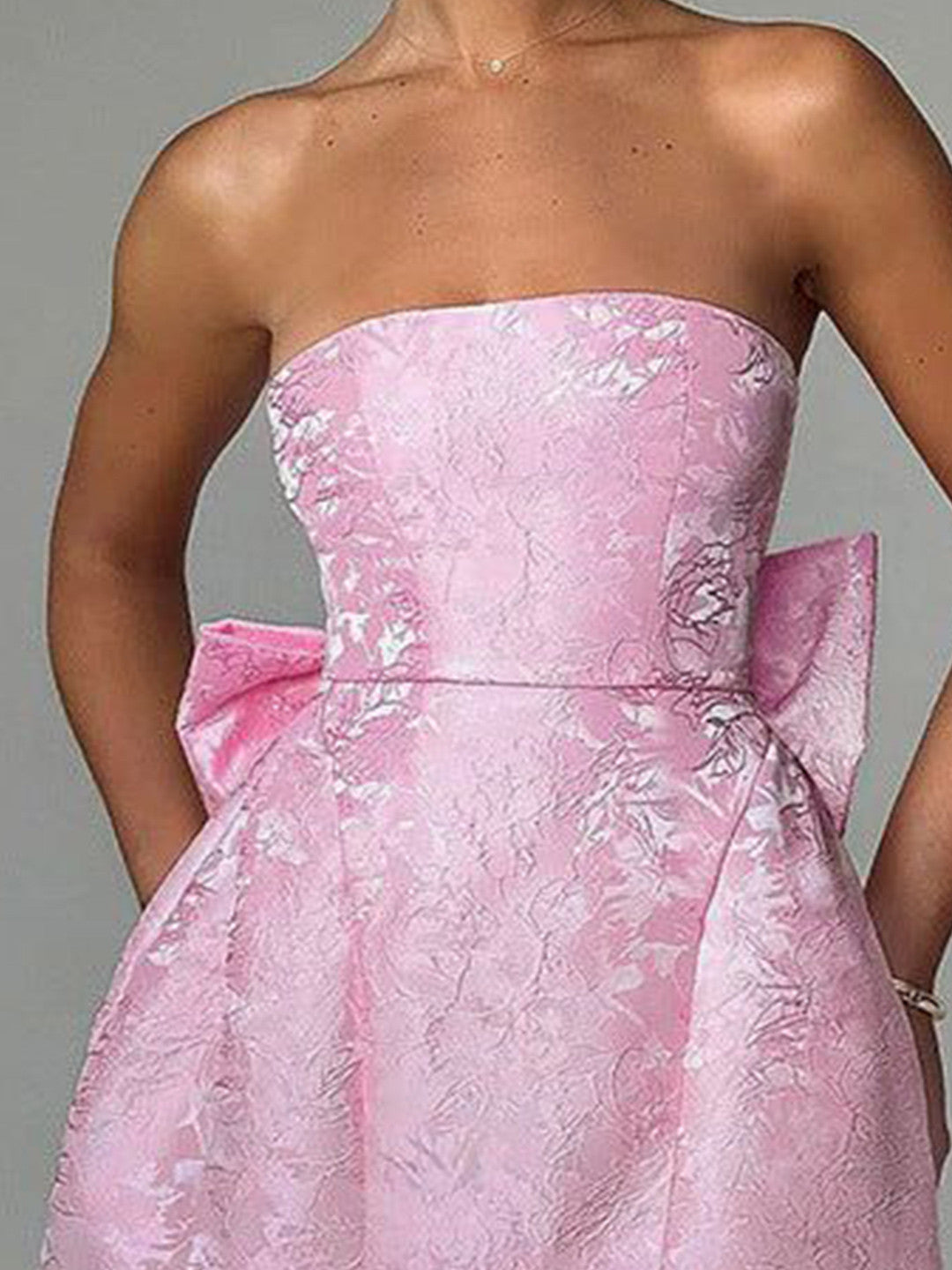 Women's Pink Dress with Bow | Mini
