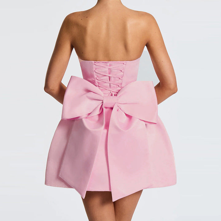 Women's Pink Dress with Bow | Mini