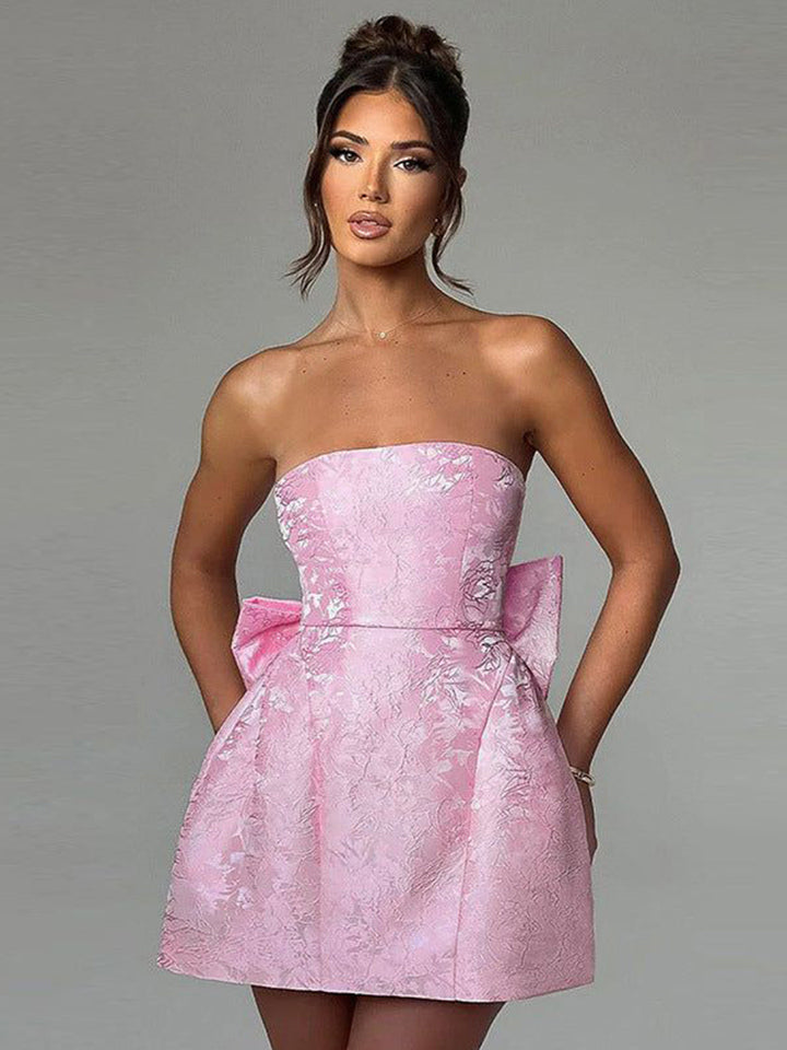 Women's Pink Dress with Bow | Mini