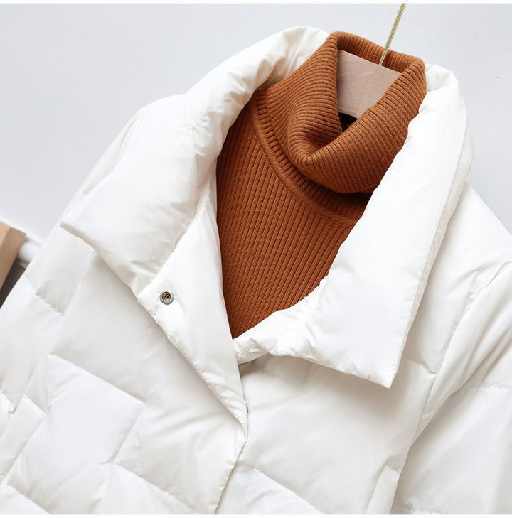 Women's Puffer Jacket with Stand Collar | Quilted