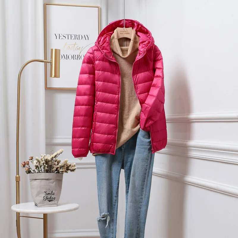 Women's Puffer Jacket Zip Up | Hooded