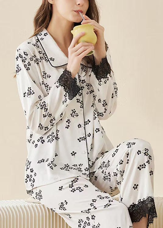 Women's Pyjama Set Floral Print | Two-Piece Set