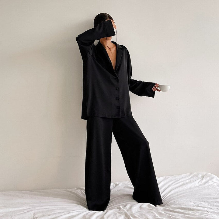 Women's Pyjamas Button-Up | Wide Leg Two-Piece