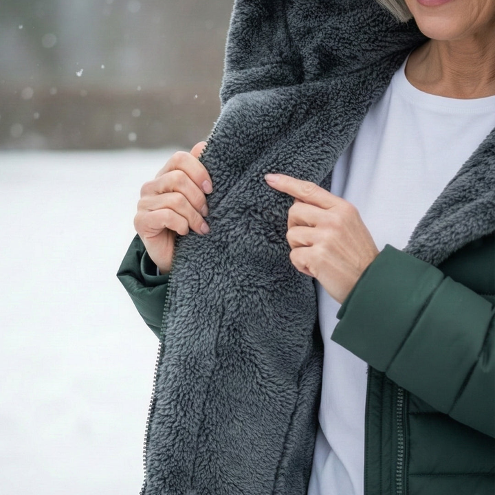 Women's Quilted Coat with Hood & Lined | Longline