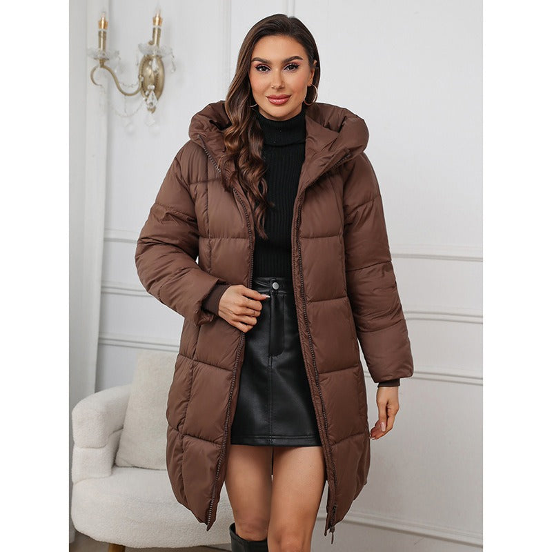 Women's Quilted Coat with Hood | Winter