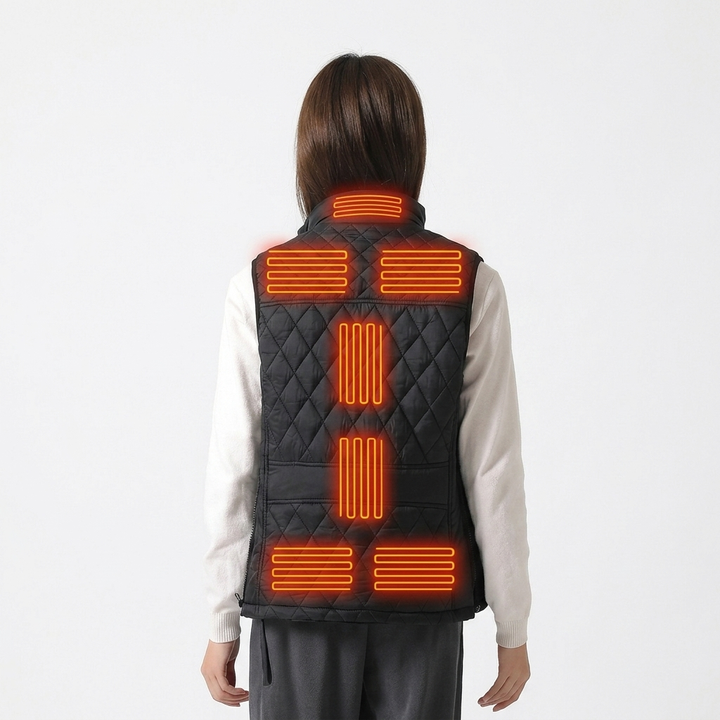 Women's Quilted Heated Vest with Multiple Heating Zones | Slim Fit