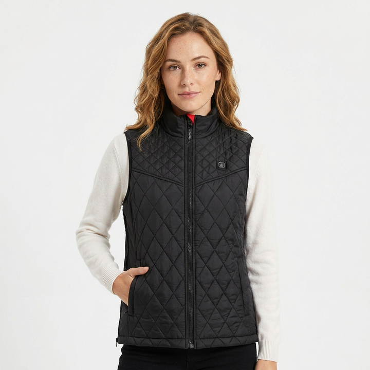 Women's Quilted Heated Vest with Multiple Heating Zones | Slim Fit