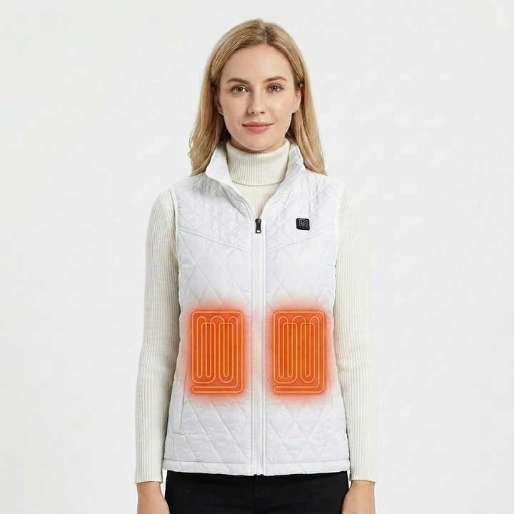 Women's Quilted Heated Vest with Multiple Heating Zones | Slim Fit