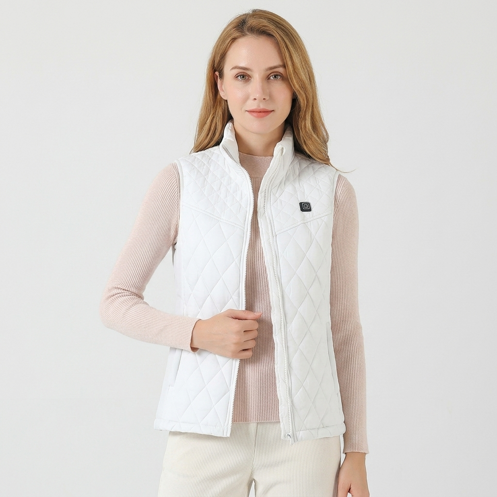Women's Quilted Heated Vest with Multiple Heating Zones | Slim Fit