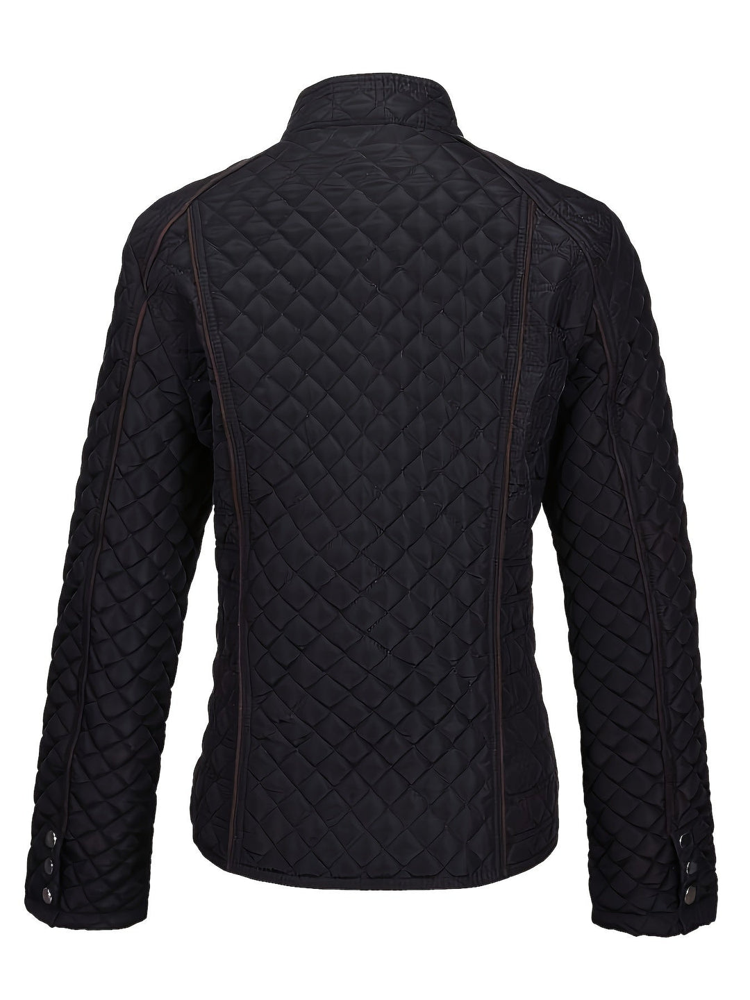 Women's Quilted Jacket with Stand Collar | Zip Up