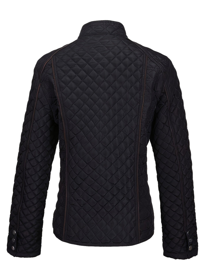 Women's Quilted Jacket with Stand Collar | Zip Up