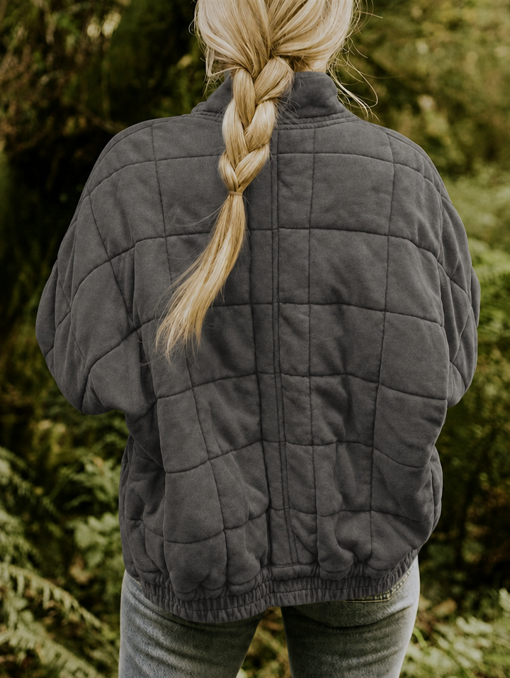 Women's Quilted Jacket Zip Front | Casual Style
